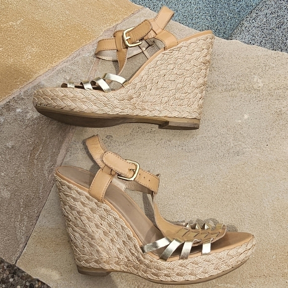 Stuart Weitzman leather platform sandals 10M - Picture 1 of 13